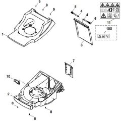 Viking MB555 BS - Housing - Parts Diagram