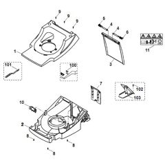 Viking MB555 C - Housing - Parts Diagram