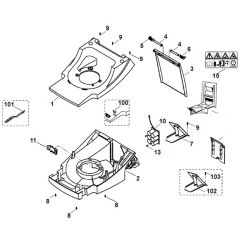 Viking MB555 E - Housing - Parts Diagram