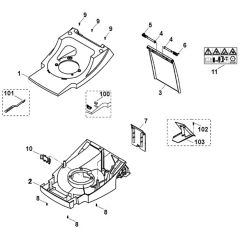 Viking MB555 S - Housing - Parts Diagram