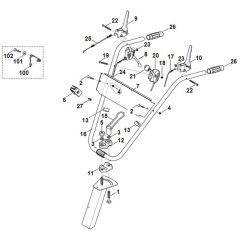 Viking MB6 RH - Handle - Parts Diagram