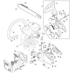 MC 846 - 2012-2015 - 204518003/M12 - Mountfield Chainsaw Housing Diagram