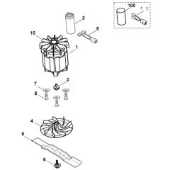 Viking ME340 - Engine - Blade - Parts Diagram