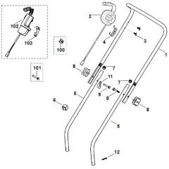 Viking ME340 - Handle - Parts Diagram