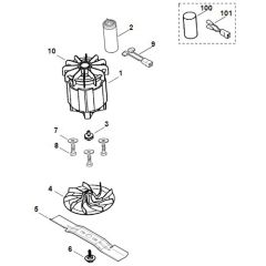 Viking ME360 - Engine - Blade - Parts Diagram