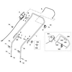 Viking ME400 - Handle - Parts Diagram