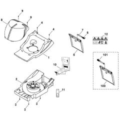 Viking ME400 M - Housing - Parts Diagram