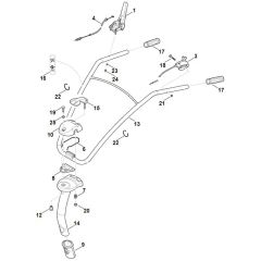 Stihl MH445.1 - Handle - Parts Diagram