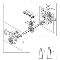 Stihl MM55 - Gear Head - Parts Diagram