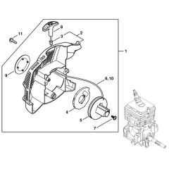 Stihl MM56 - Rewind Starter - Parts Diagram