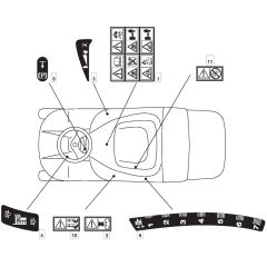 MR 13 29 - 2009 - 2T1132443/IM9 - Mountfield Ride On Mower Labels Diagram