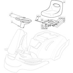 MR 13 29 - 2009 - 2T1132443/IM9 - Mountfield Ride On Mower Seat Diagram