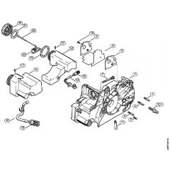 Genuine Stihl MS170 C-E / A - Motor housing