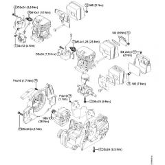 Genuine Stihl MS170 / T - Tightening torques