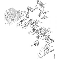 Genuine Stihl MS171 C-BE / E - Hand guard, Chain brake