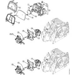 Genuine Stihl MS171 C-BE / G - Air filter, Manifold