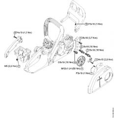 Genuine Stihl MS180 / V - Tightening torques