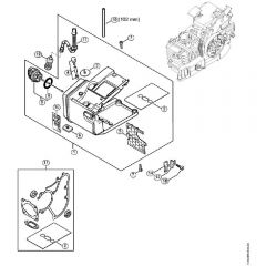 Genuine Stihl MS200 T / D - Tank housing MS 200 T (32.2005)