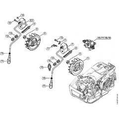 Genuine Stihl MS201 T / E - Ignition system