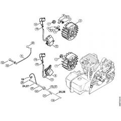 Genuine Stihl MS210 C-BE / H - Ignition system