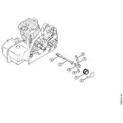 Genuine Stihl MS210 / D - Oil pump