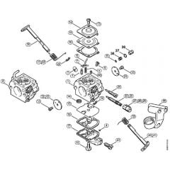 Genuine Stihl MS210 / O - Carburetor C1Q-100335, C1Q-S86