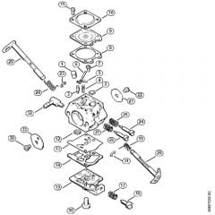 Genuine Stihl MS210 / P - Carburetor WT-1007 BR