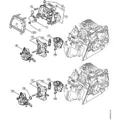 Genuine Stihl MS211 C-BE / M - Air Filter, Manifold