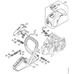 Genuine Stihl MS211 / T - Handle frame, Shroud MS 211