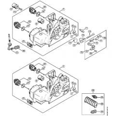 Genuine Stihl MS230 C-BE / B - Motor housing