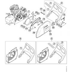 Genuine Stihl MS230 C-BE / F - Hand guard, Chain brake