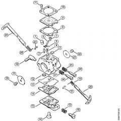 Genuine Stihl MS230 / O - Carburetor WT-1007 BR