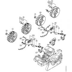 Genuine Stihl MS231 C-BE / G - Ignition System, Wiring Harness