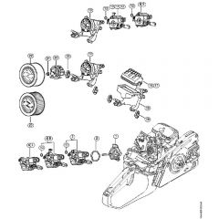 Genuine Stihl MS231 / M - Carburetor bracket, Air Filter