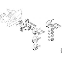 Genuine Stihl MS240 / D - Clutch, Chain sprocket