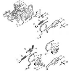 Genuine Stihl MS241 C-BEM / D - Chain brake