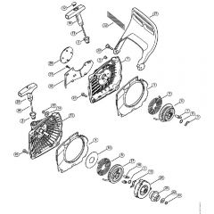 Genuine Stihl MS241 C-BEM / G - Rewind starter, Hand guard