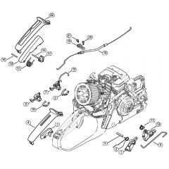 Genuine Stihl MS241 C-BEM / O - Throttle control