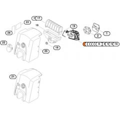 Genuine Stihl MS250 C-BE / L - Air filter