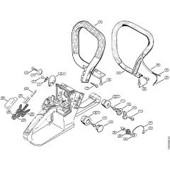 Genuine Stihl MS260 C-B / K - AV system, Handlebar