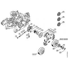 Genuine Stihl MS261 C-BE / C - Oil pump, Clutch