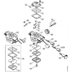 Genuine Stihl MS261 C-BE / N - Carburetor C1Q-S253, C1Q-S212, C1Q-S179