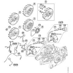 Genuine Stihl MS261 / F - Ignition system, Wiring harness