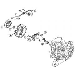 Genuine Stihl MS270 C-B / H - Igniton system