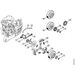 Genuine Stihl MS270 / E - Oil pump, Clutch