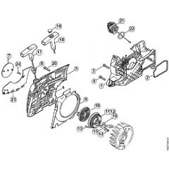 Genuine Stihl MS270 / K - Fan housing with rewind starter