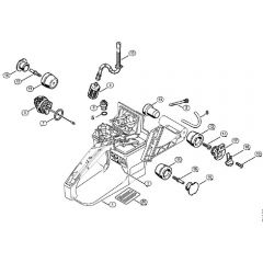 Genuine Stihl MS360 C / H - Tank housing, AV-System