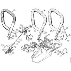 Genuine Stihl MS360 / O - Heating, Handlebar