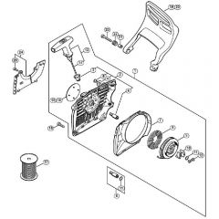 Genuine Stihl MS362 / H - Rewind starter, Hand guard