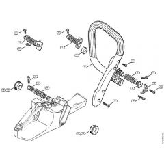 Genuine Stihl MS362 / K - AV system, Handlebar